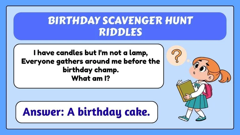 birthday scavenger hunt riddles