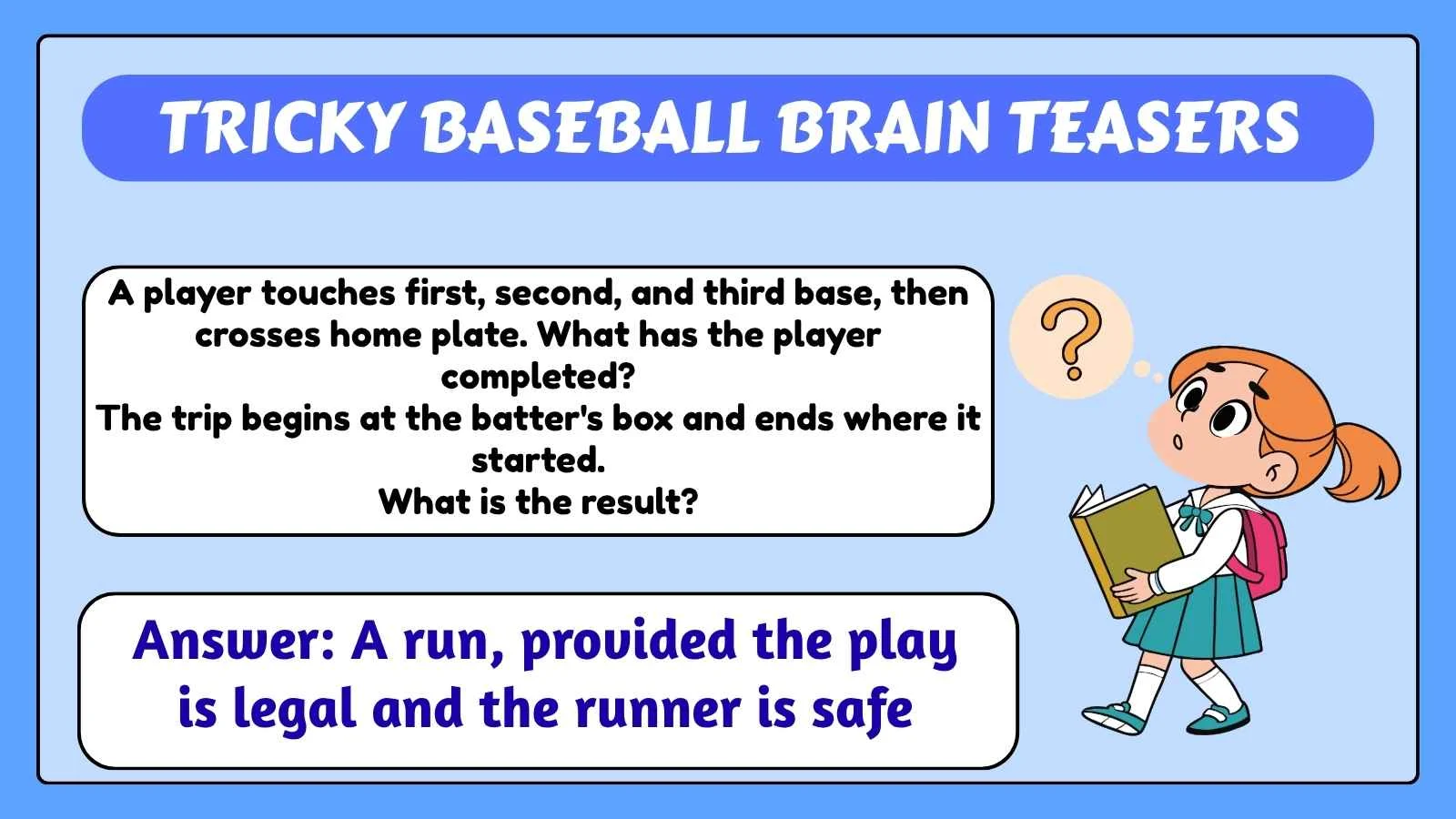 Tricky Baseball Brain Teasers