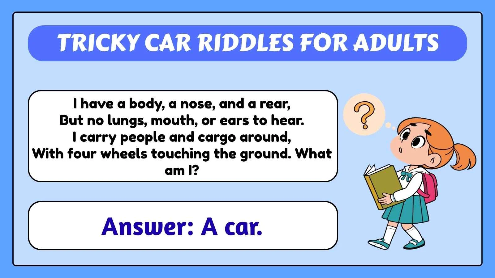 Tricky Car Riddles for Adults
